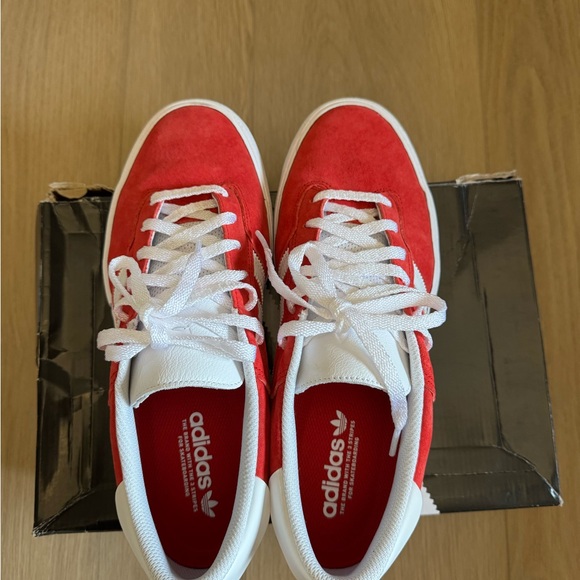 Adidas Red and White Sneakers - Picture 4 of 7
